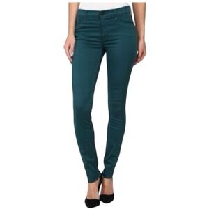 Hudson Nico Super Skinny Mid Rise Green Jeans Made in USA Size 26 $195 Nwot‎